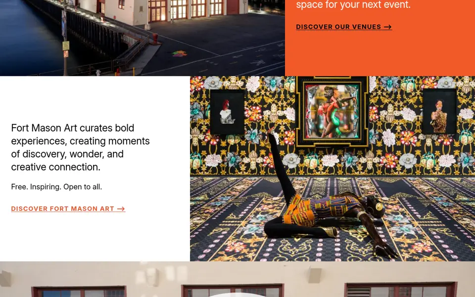 Fort Mason Center website, section 1